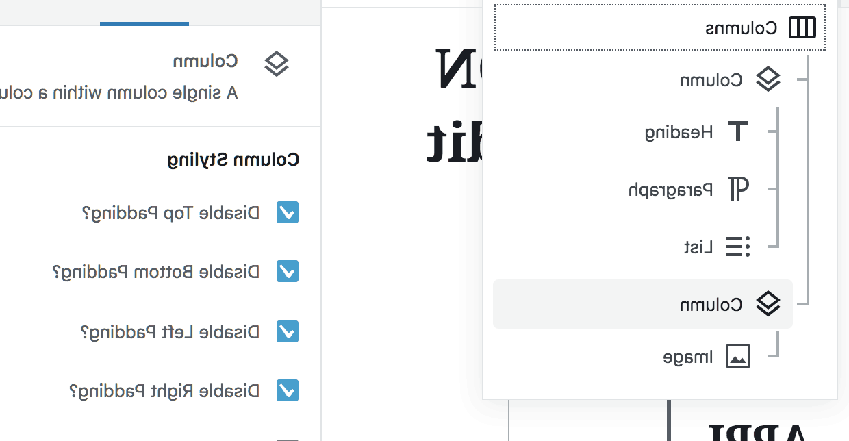 Disable all column padding